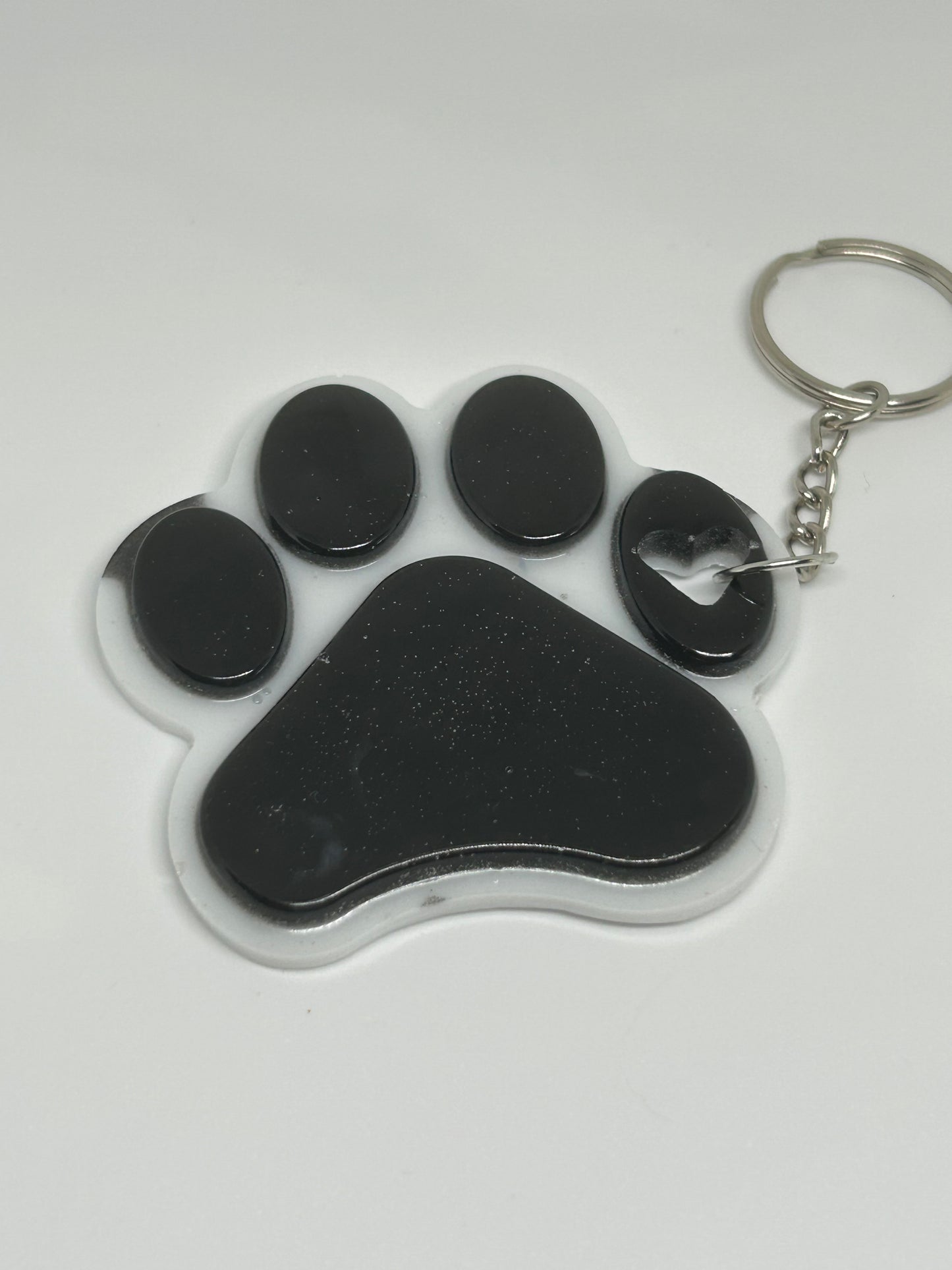 Resin Paw Print Key Chain