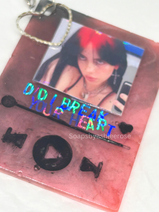 Billie Red & Black Music Inspired Keychain