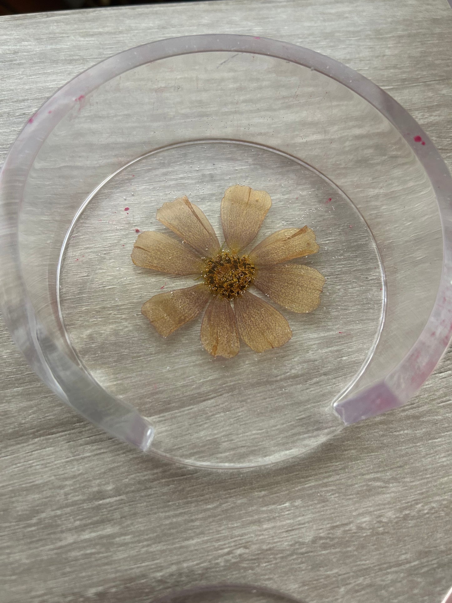 Resin Flower Coaster Set of 4