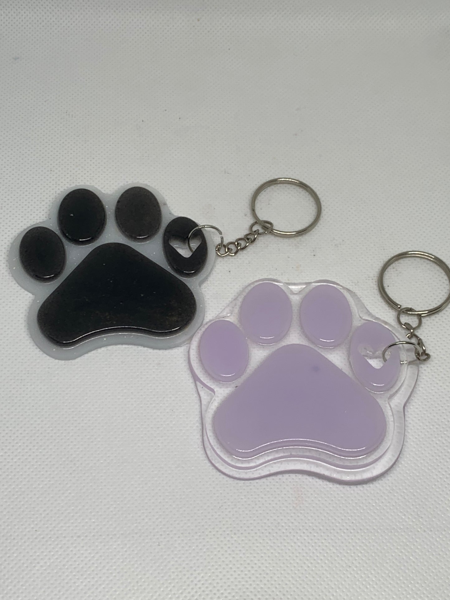 Resin Paw Print Key Chain