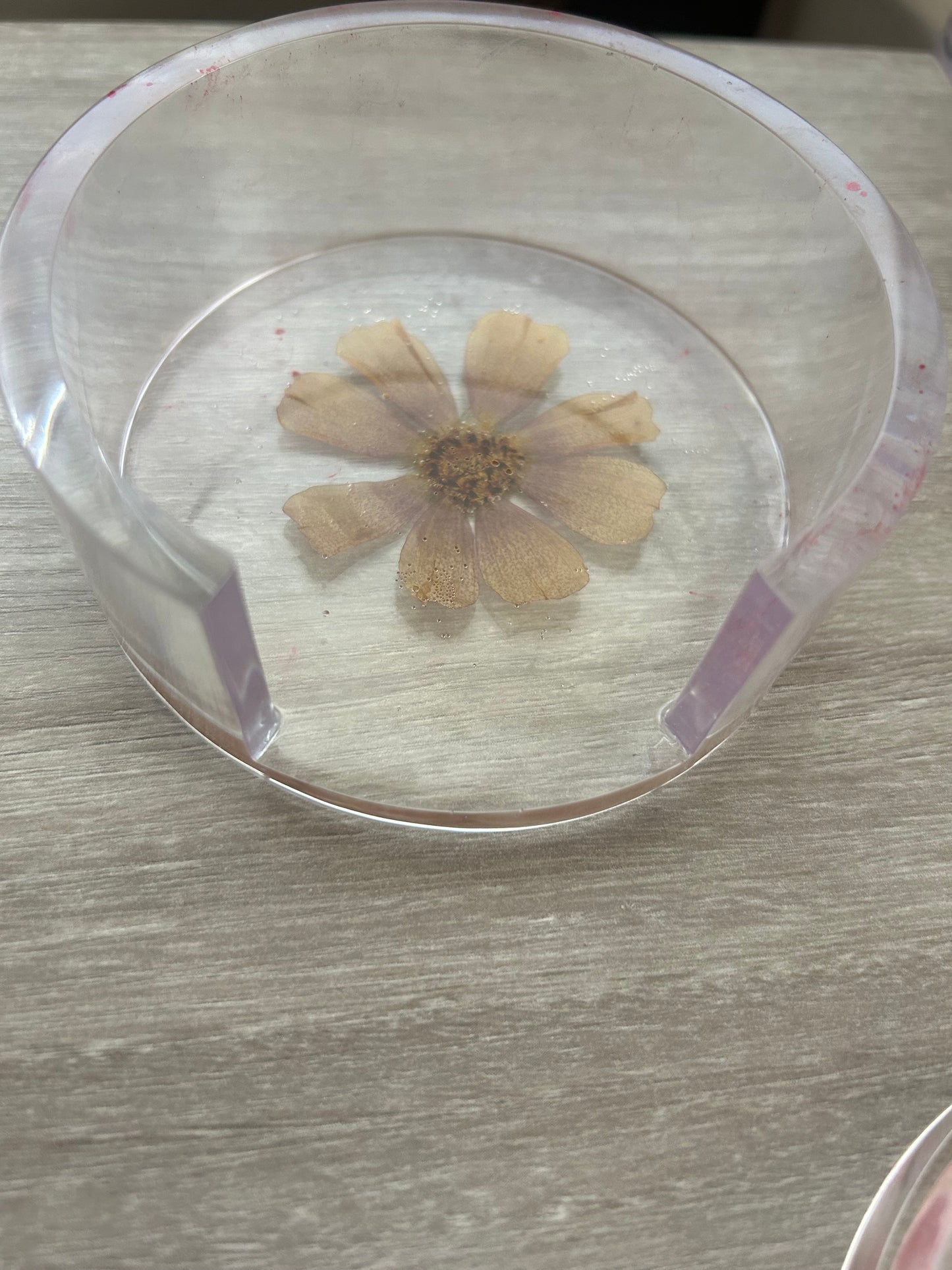 Resin Flower Coaster Set of 4