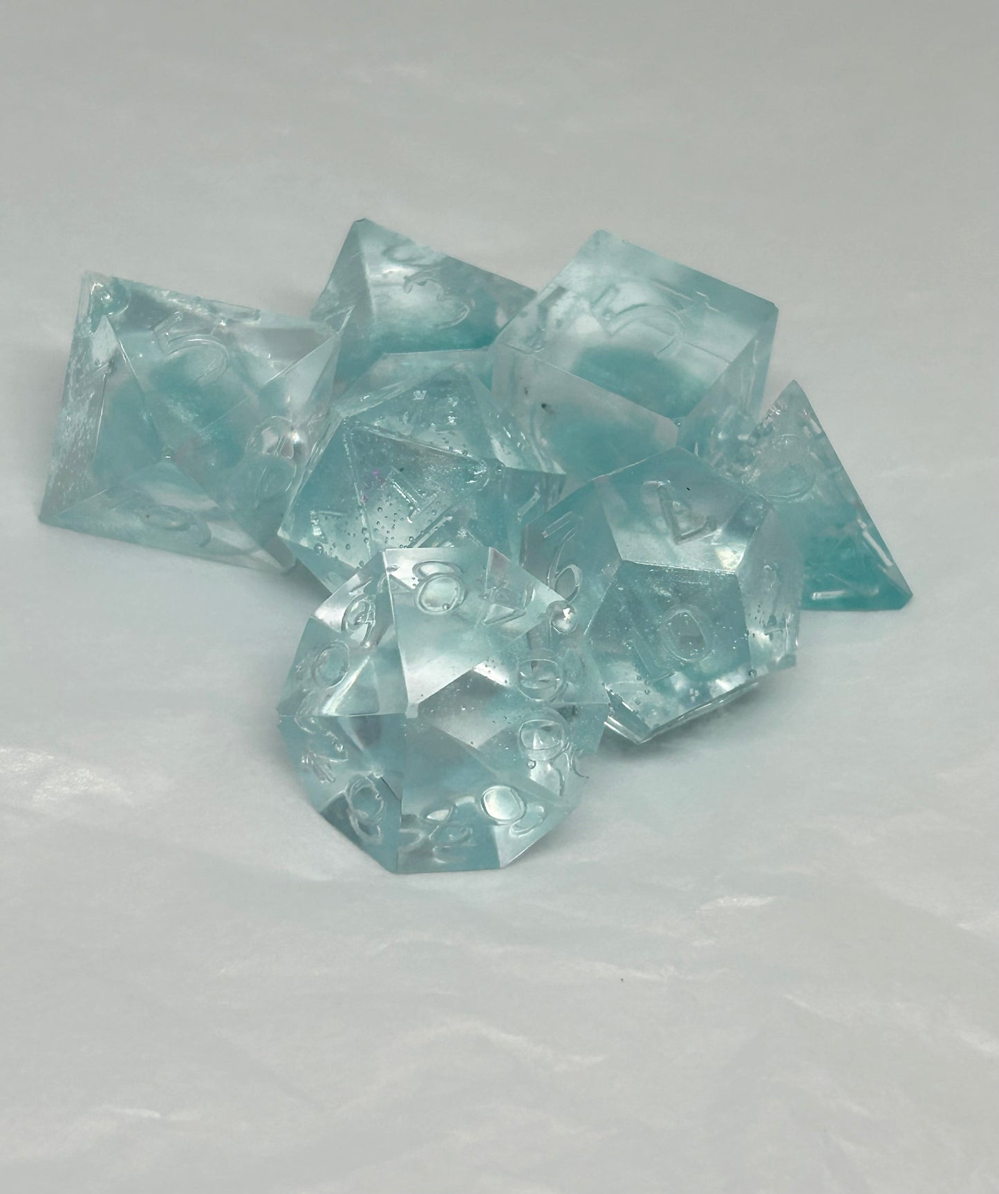 RPG Resin Clear & Aqua Dice Set
