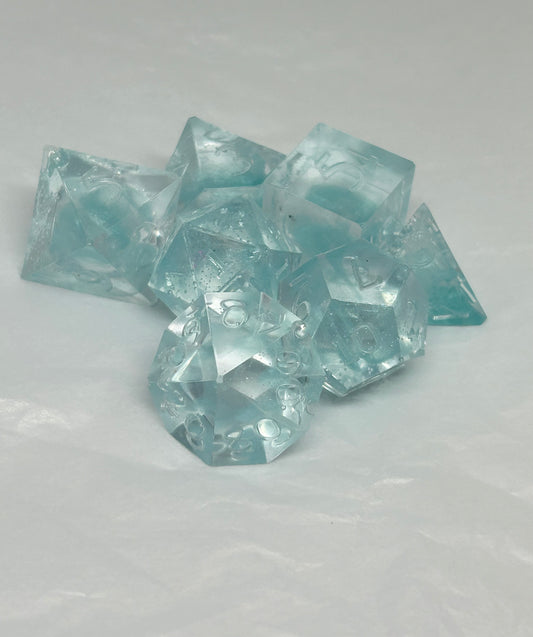 RPG Resin Clear & Aqua Dice Set