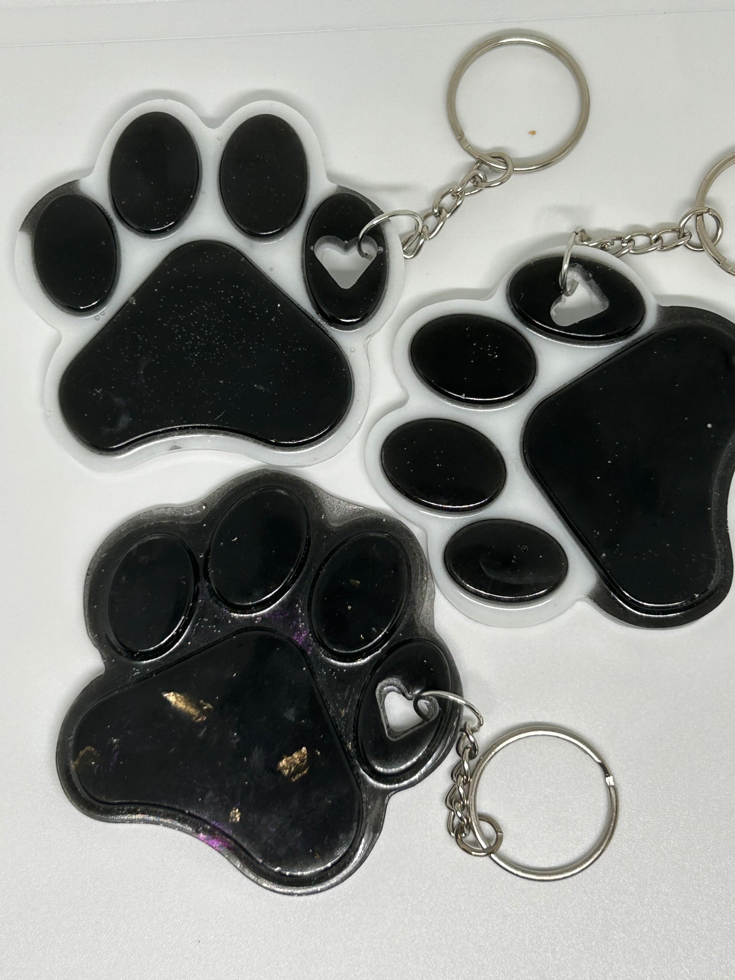 Resin Paw Print Key Chain