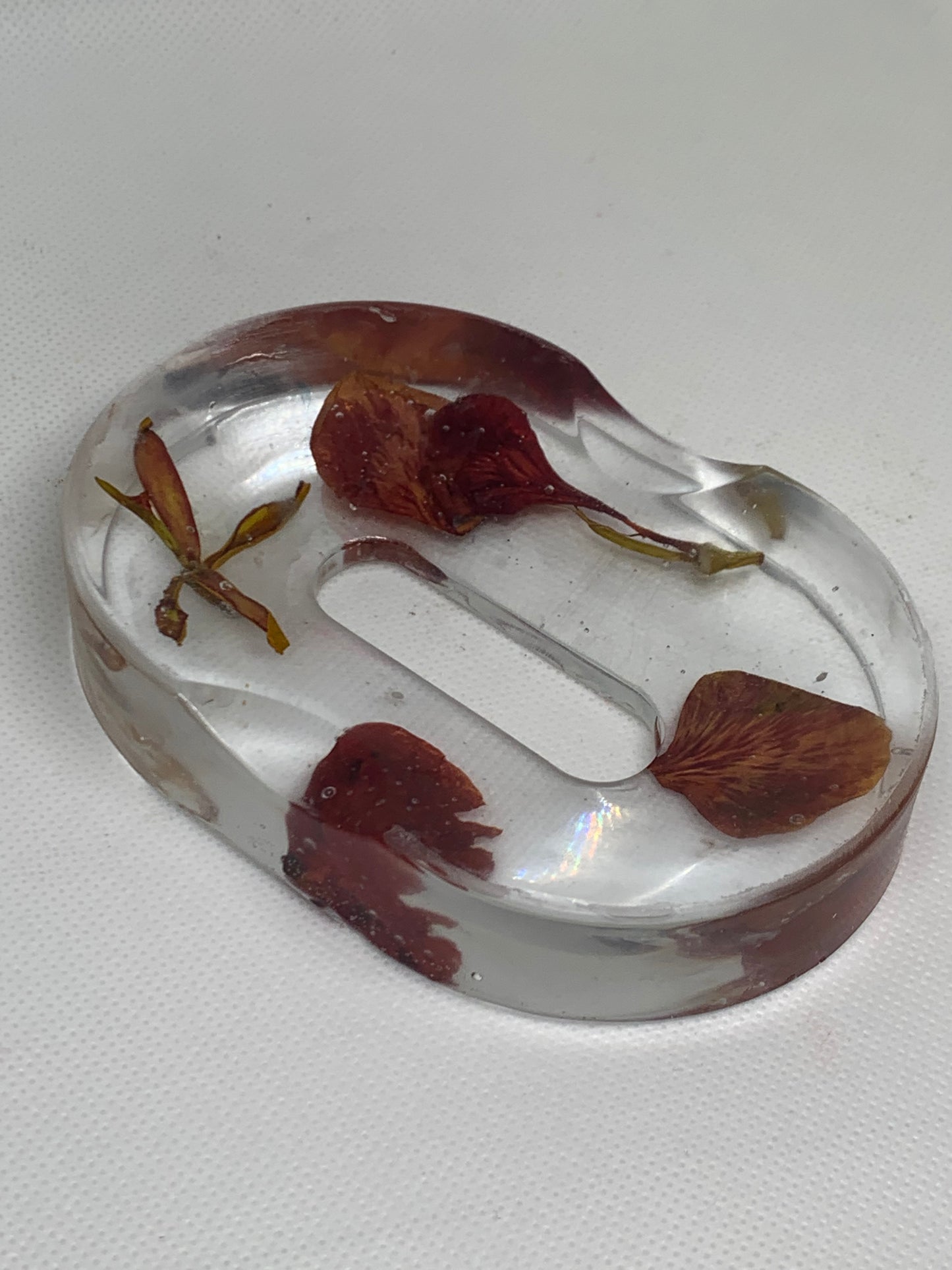 Resin Pressed Flower Soap Dish