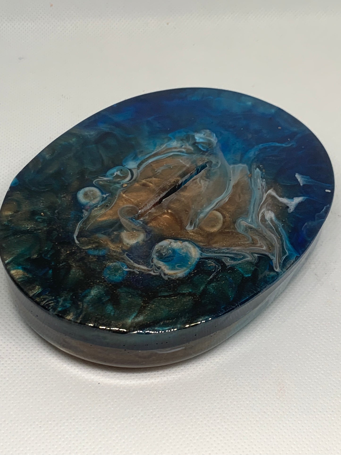 Beach Resin Soap Dish with Real Puka Shells