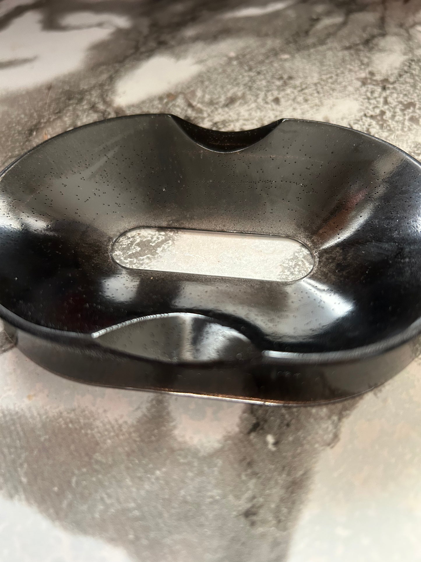 Black Resin Soap Dish