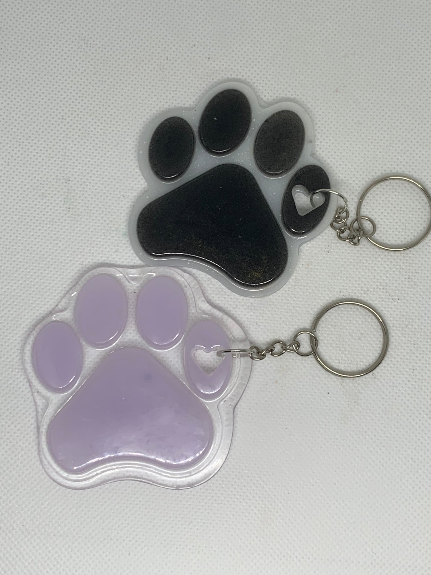 Resin Paw Print Key Chain