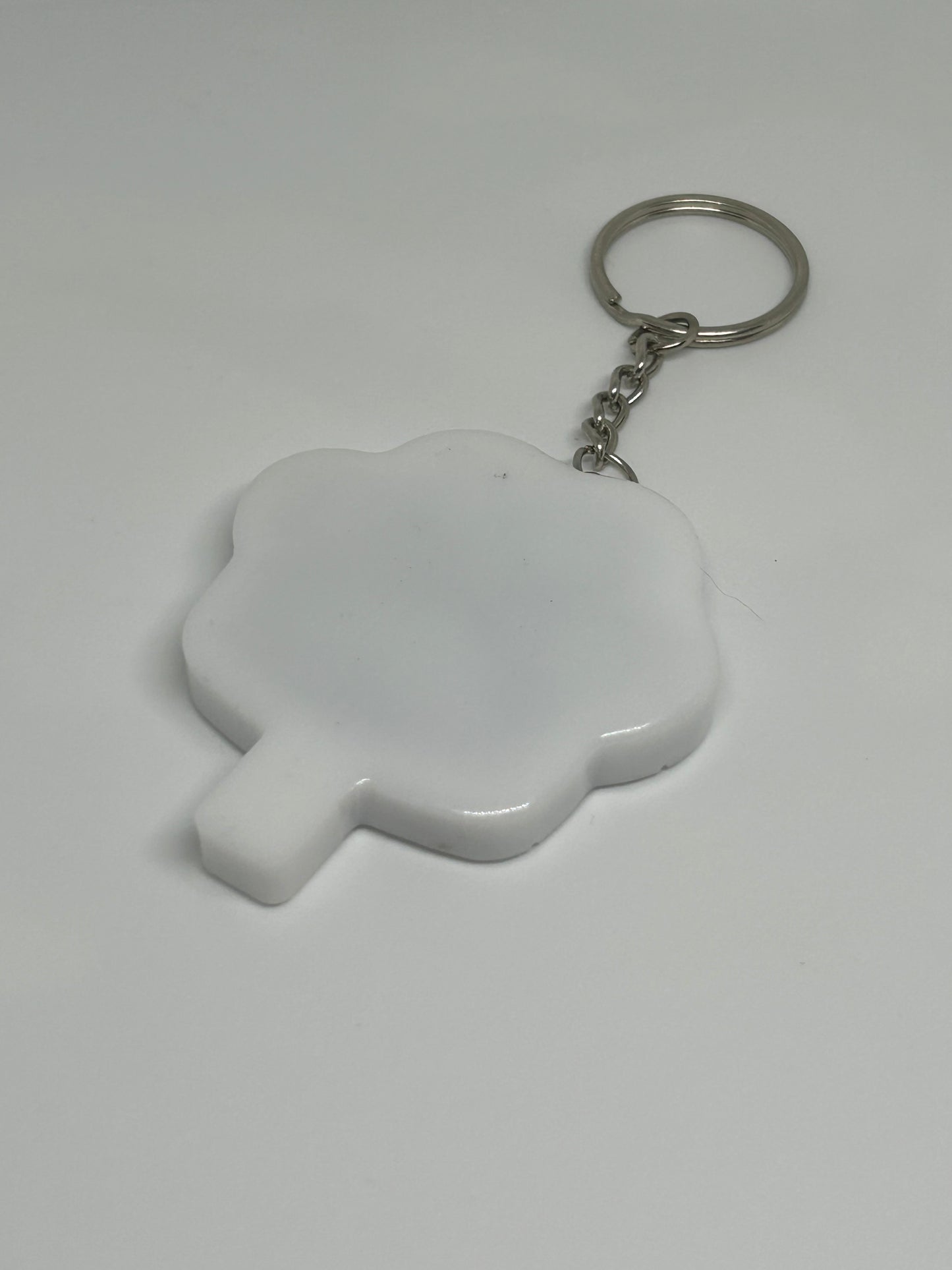 Resin Paw Print Shaker Keychain