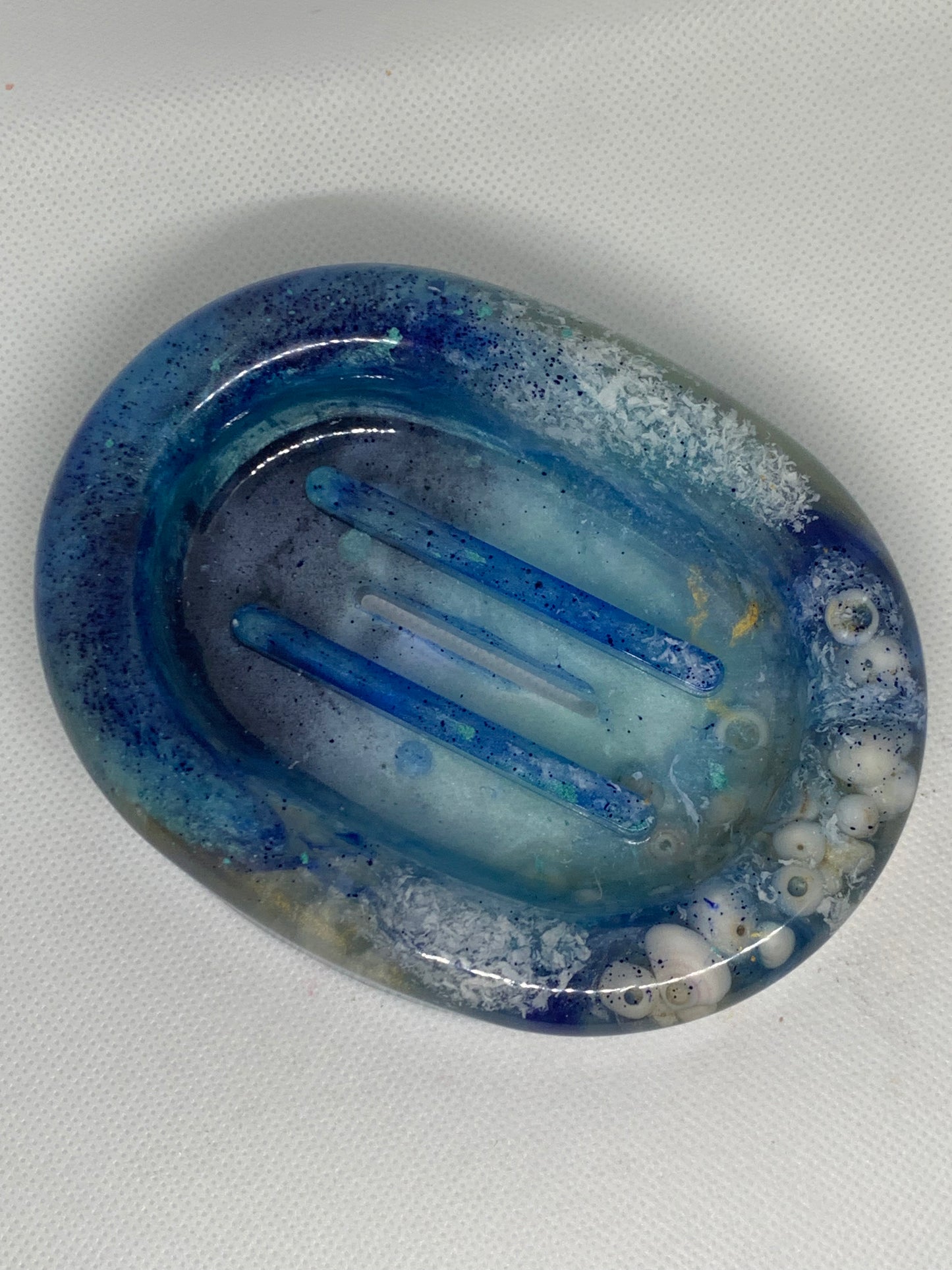 Beach Resin Soap Dish With Real Puka Shells