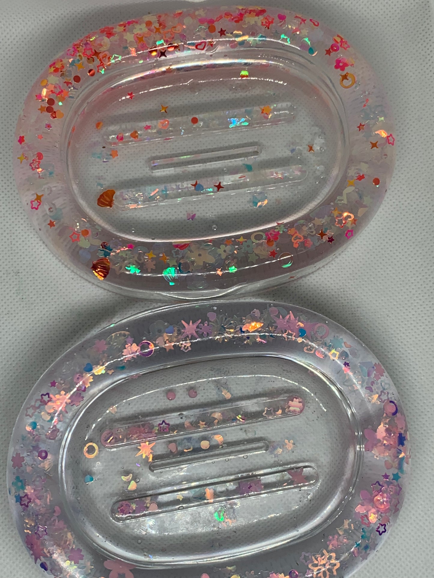 B Grade Glitter Resin Soap Dish