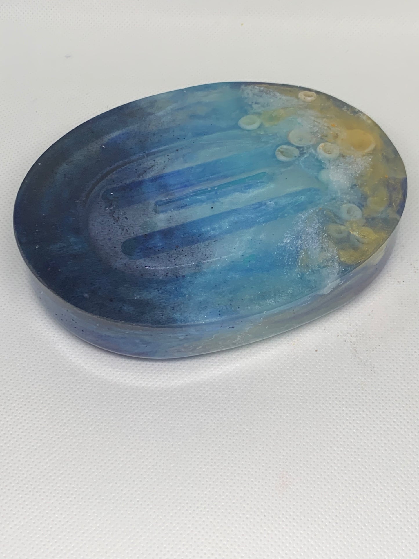 Beach Resin Soap Dish With Real Puka Shells