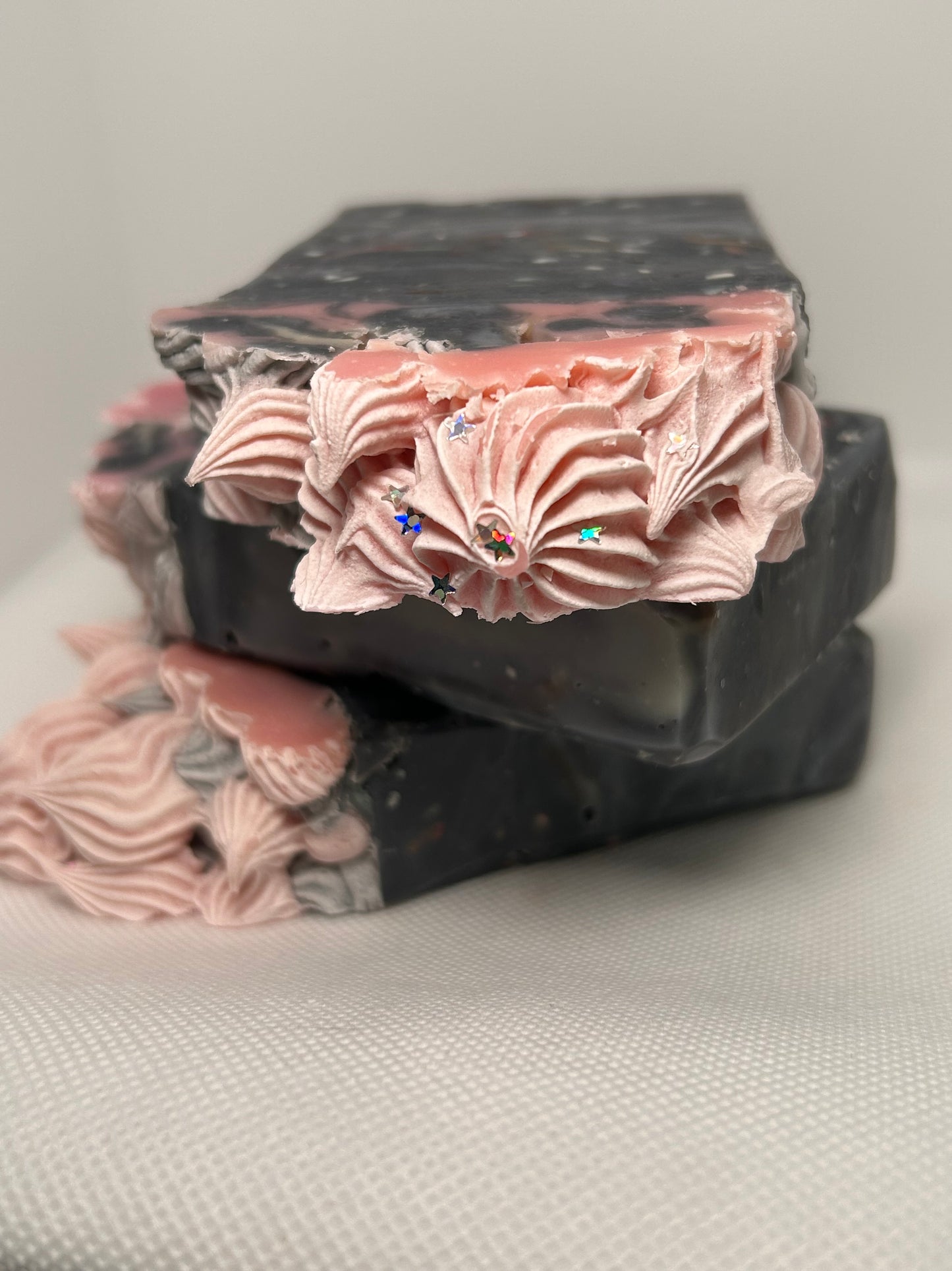Black & Pink Confetti Soap