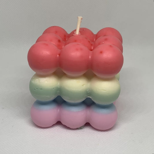 Rainbow Pride Bubble Candle Beeswax & Soy Wax Blend